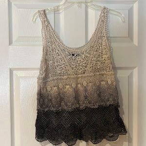 Crochet knit tank